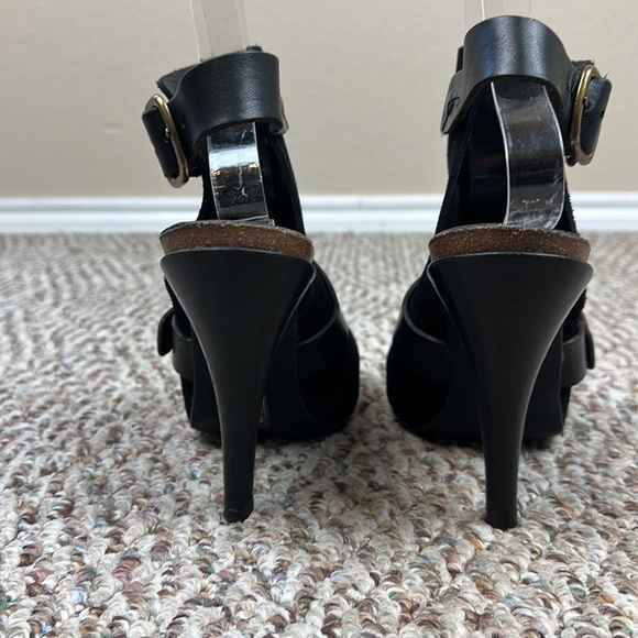 Pedro Garcia Christel Black Suede Platform Stiletto Heel Backless Booties - Picture 4 of 7